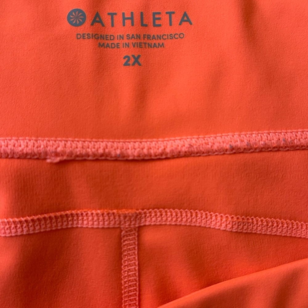 Athleta Cropped Leggings 2X Black High Rise Workout Gym Activewear - Picture 4 of 4